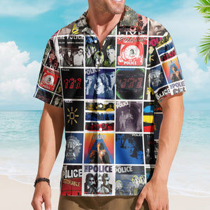 The Police Album Collage Hawaiian Shirt – Rock Music Band Fan Shirt