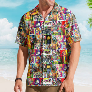 The Beatles Hawaiian Shirt – Pop Art Collage Psychedelic Rock Summer Button Up