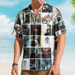 John Mayer Album Collage Hawaiian Shirt – Pop Rock Music Fan Shirt