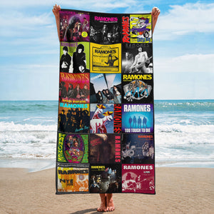 Ramones Beach Towel Album Cover Collage Punk Rock Towel