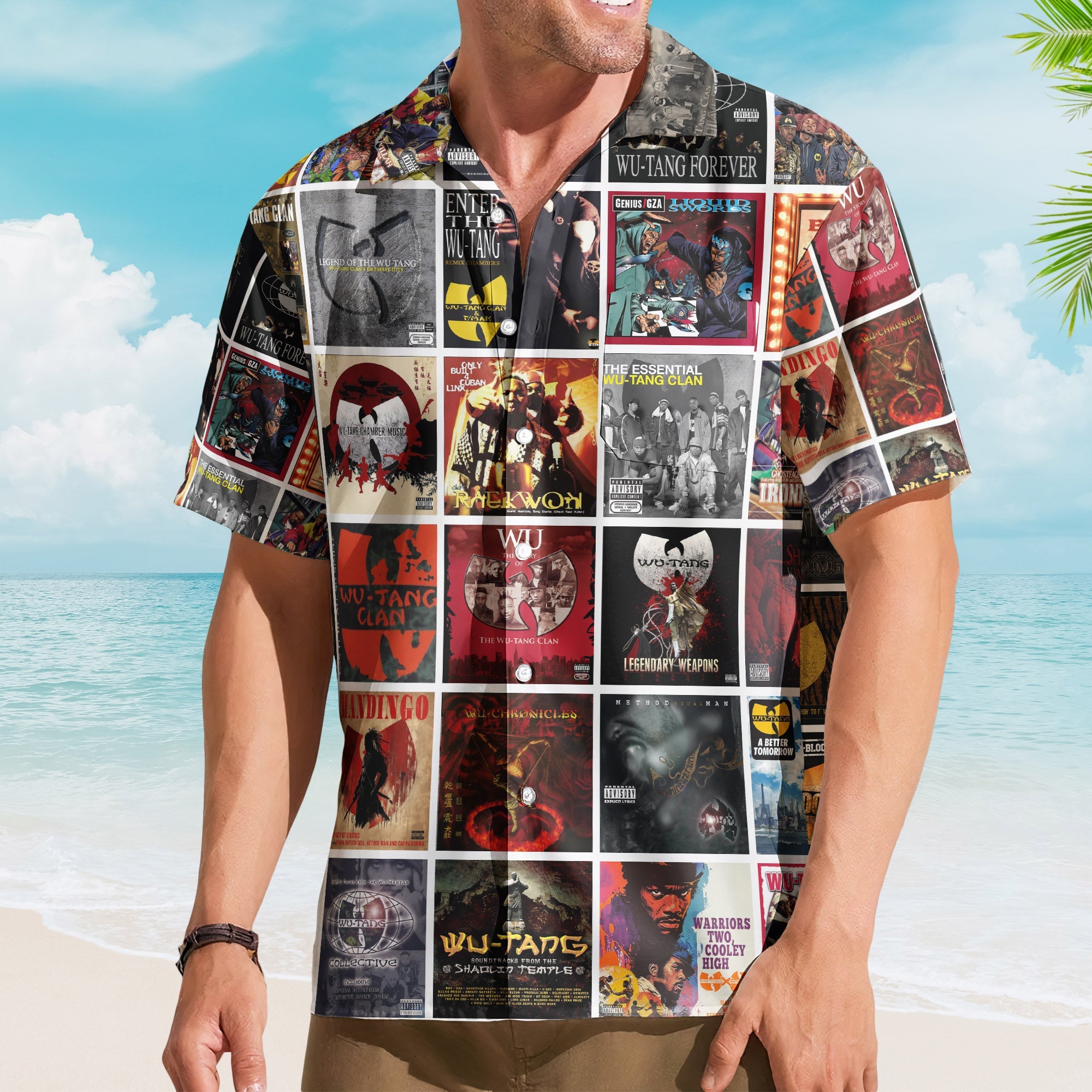 Wu-Tang Clan Album Collage Hawaiian Shirt – Rock Band Fan Shirt