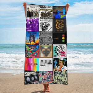 Blink-182 Beach Towel Album Cover Collage Pop Punk Towel