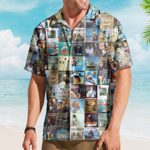 Jimmy Buffett Album Covers Hawaiian Shirt - Unisex Retro Music Album Art Inspired Unisex Shirt