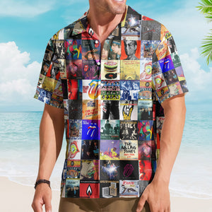 The Rolling Stones Album Covers Hawaiian Shirt - Unisex Retro Music Album Art Inspired Unisex Shirt
