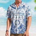 Led Zeppelin Four Symbols Hawaiian Shirt - Unisex Retro Music Album Art Inspired Button Up