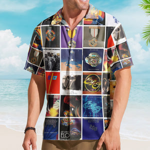 Electric Light Orchestra Hawaiian Shirt – ELO Album Cover Collage Retro Summer Button Up