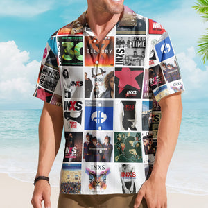 INXS Album Collage Hawaiian Shirt – Rock Music Band Fan Shirt