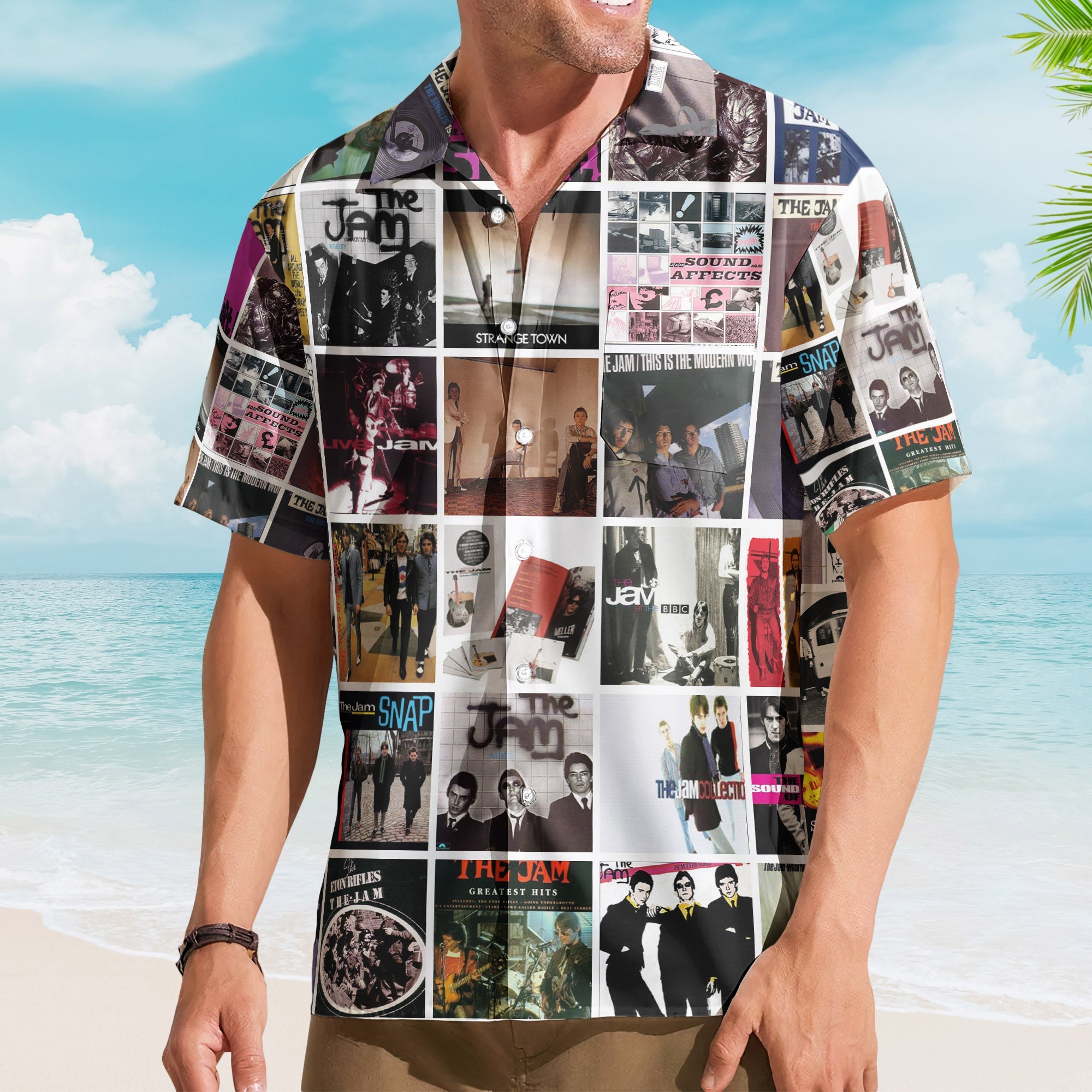 The Jam Album Collage Hawaiian Shirt – Rock Music Band Fan Shirt