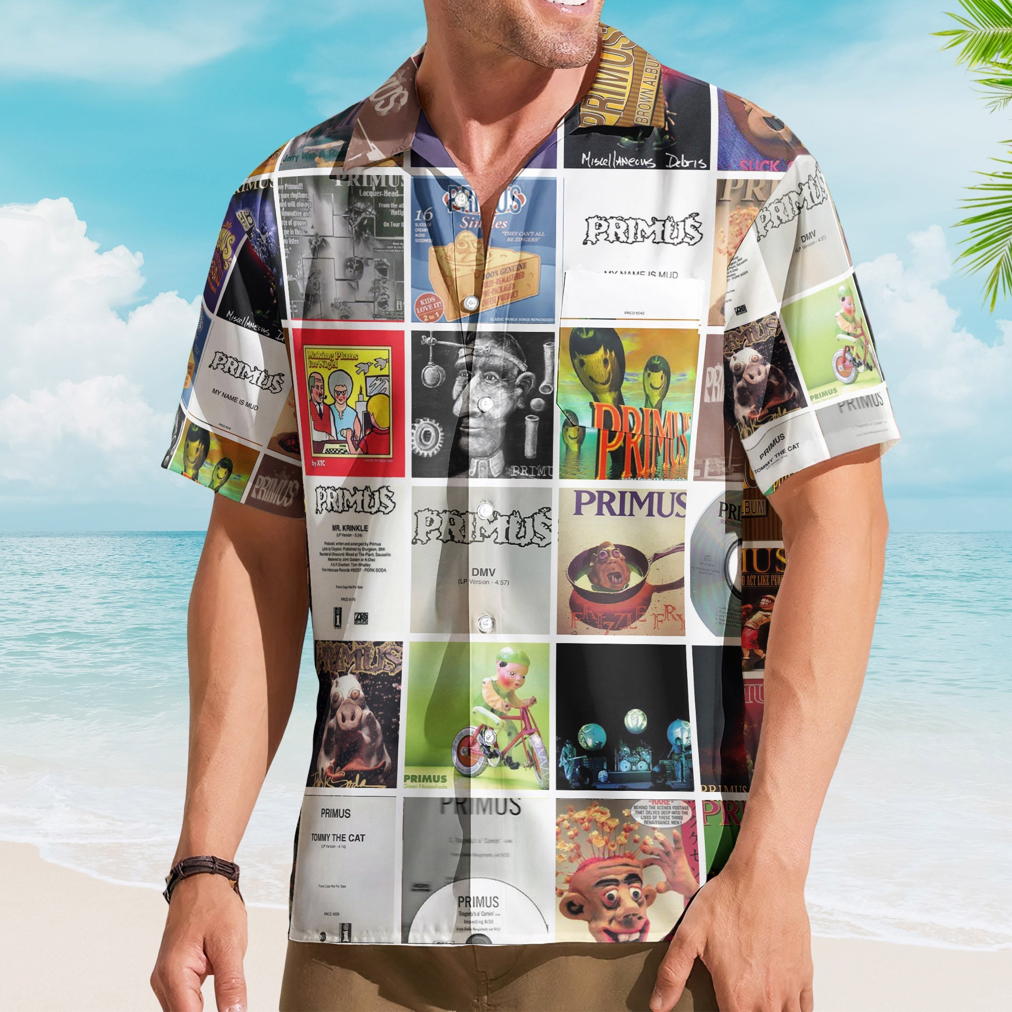 Primus Album Collage Hawaiian Shirt – Rock Music Band Fan Shirt