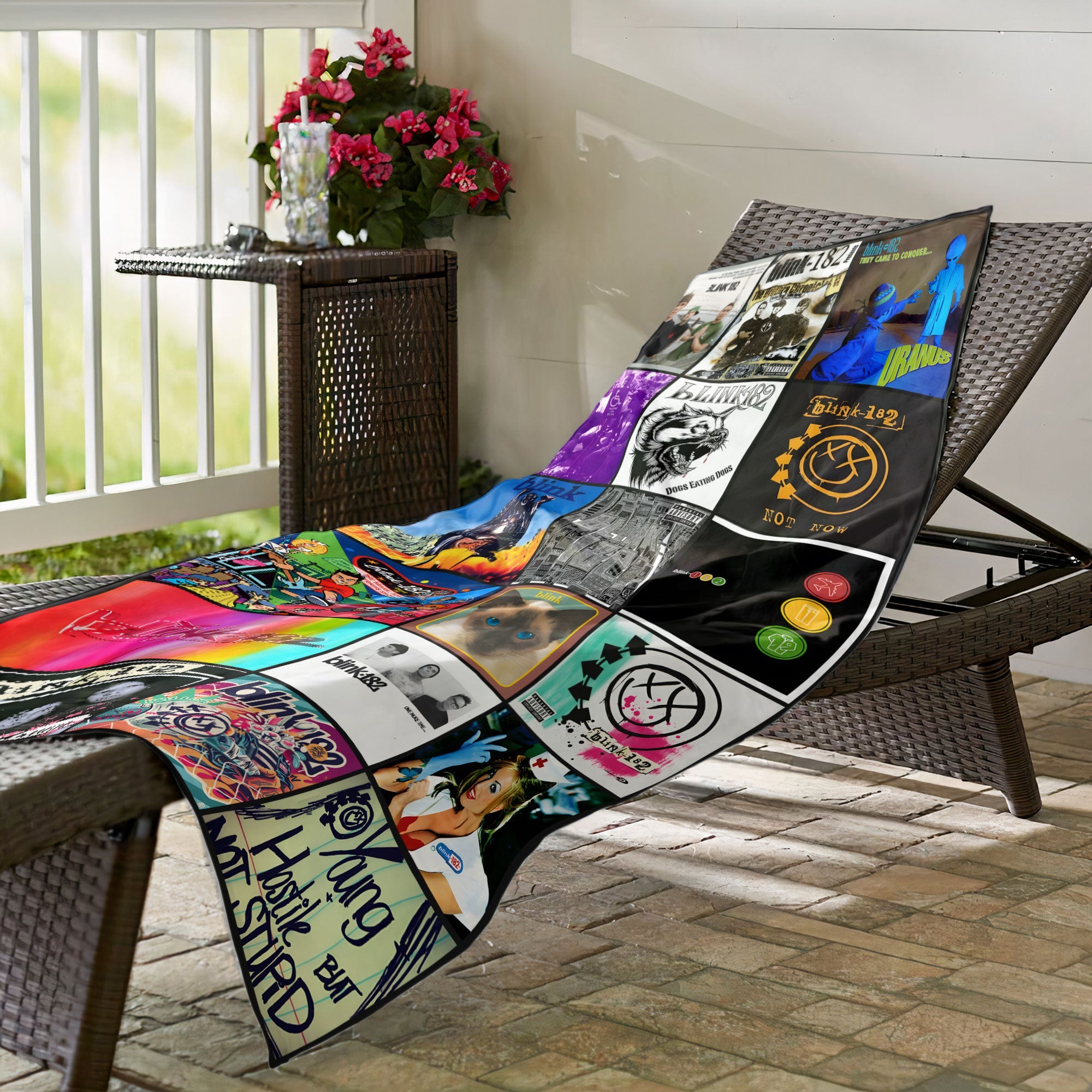 Blink-182 Beach Towel Album Cover Collage Pop Punk Towel
