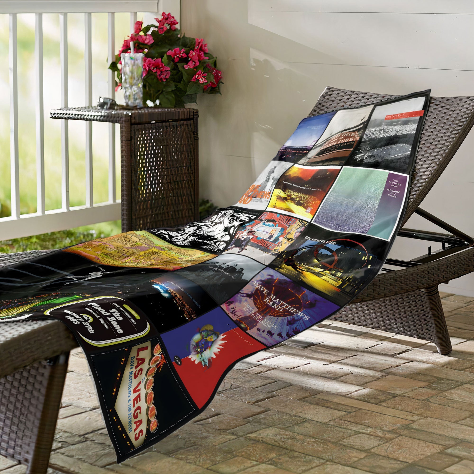 Dave Matthews Band Beach Towel Album Cover Collage Rock Towel