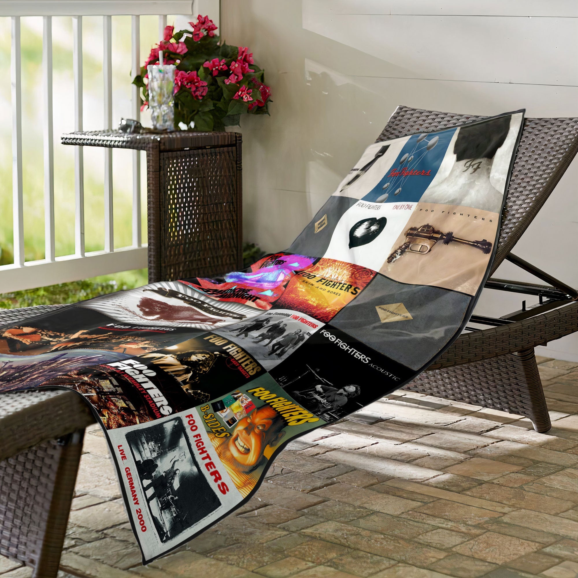 Foo Fighters Beach Towel Album Cover Collage Classic Rock Towel