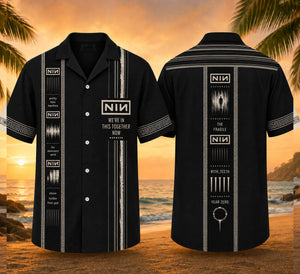 Nine Inch Nails Luxury Design Hawaiian Shirt – Industrial Rock Inspired Hawaiian Shirt
