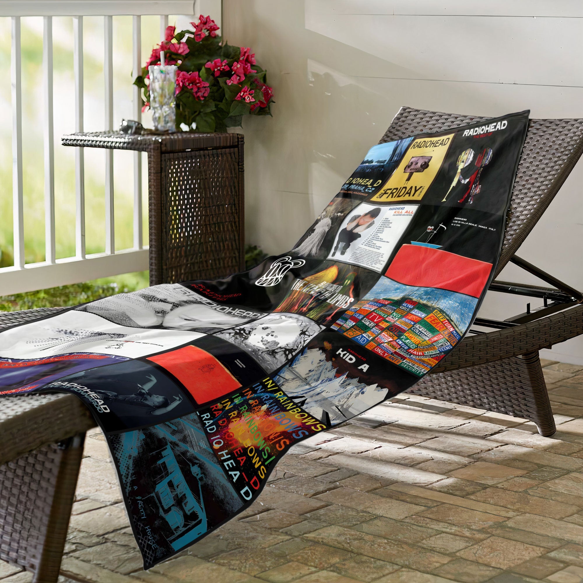 Radiohead Beach Towel Album Cover Collage Alternative Rock Towel