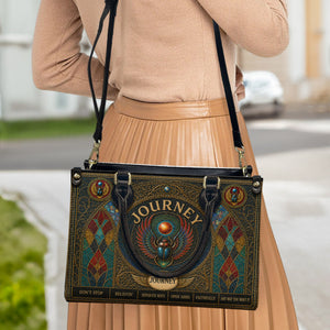 Journey Handbag, Tote Bag and Wallet Set, Stained Glass Scarab Design, Don't Stop Believin' Classic Rock Fan Gift