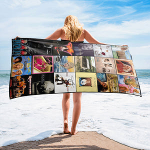 Dolly Parton Beach Towel Album Cover Collage Country Music Towel