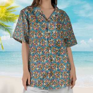 Grateful Dead Inspried Hawaiian Shirt – Dancing Bears All-Over Print Button-Up
