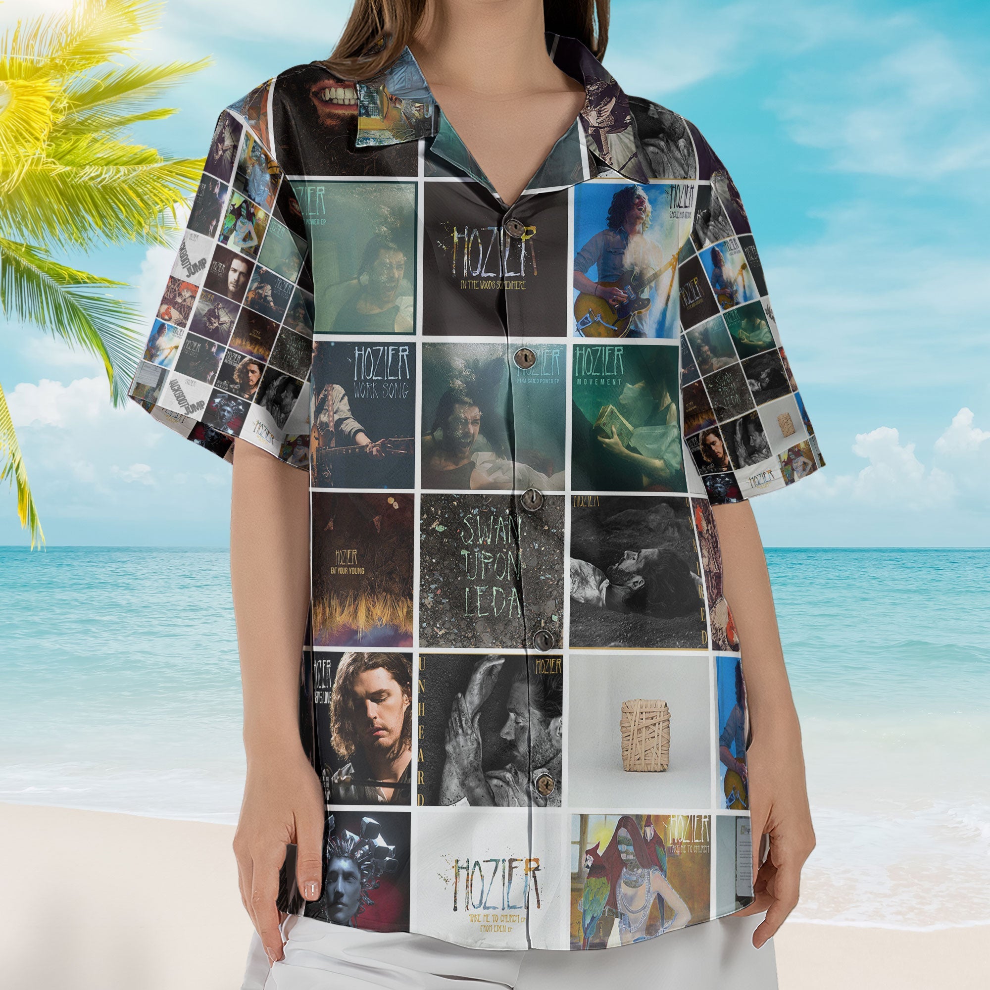 Hozier Album Collage Hawaiian Shirt – Indie Folk Music Fan Shirt