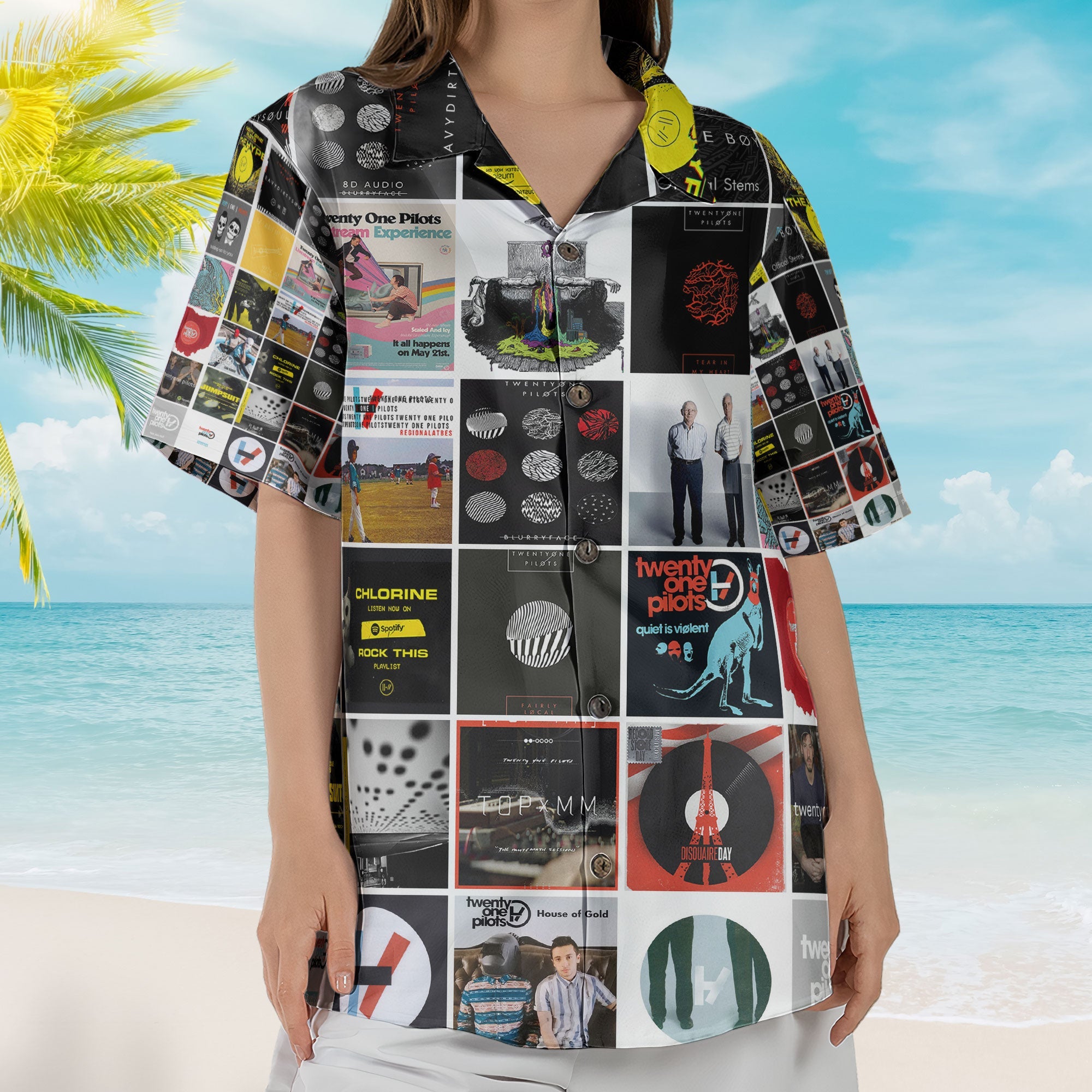 Twenty One Pilots Hawaiian Shirt – Iconic Album Collage Alternative Style