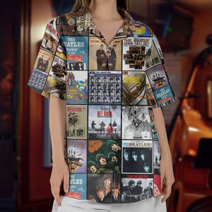 The Beatles Nostalgia Collage Hawaiian Shirt – Vintage Album Memories Gift