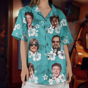 Vintage The Beatles Band Hawaiian Shirt – Classic Rock Tropical Inspired Unisex Button-Up Shirt