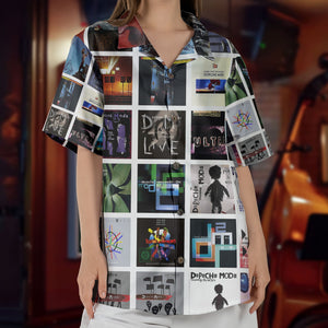 Depeche Mode Hawaiian Shirt – Album Cover Collage Synth Pop Summer Button Up