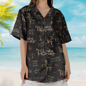 My Chemical Romance Hawaiian Shirt - Unisex Black Parade Soldier Summer Button Up