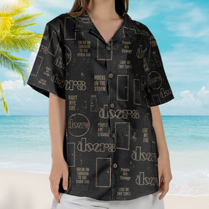 The Doors Hawaiian Shirt - Unisex Minimalist Door Logo Summer Button Up Shirt