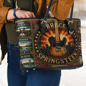 Bruce Springsteen Handbag, Tote Bag and Wallet Set, Vintage Stained Glass Guitar Design, The Boss Rock Music Fan Gift