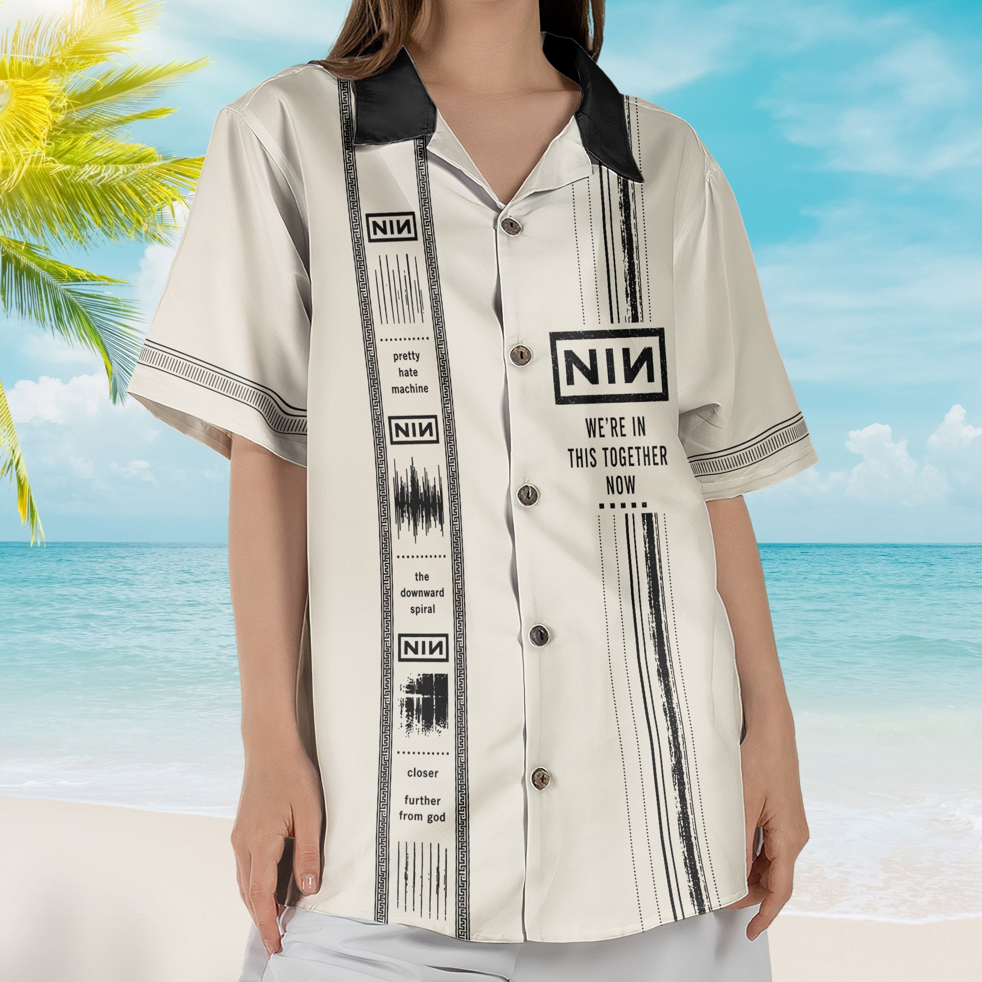 Nine Inch Nails Luxury Design Hawaiian Shirt – Alternative Rock Inspired Hawaiian Shirt