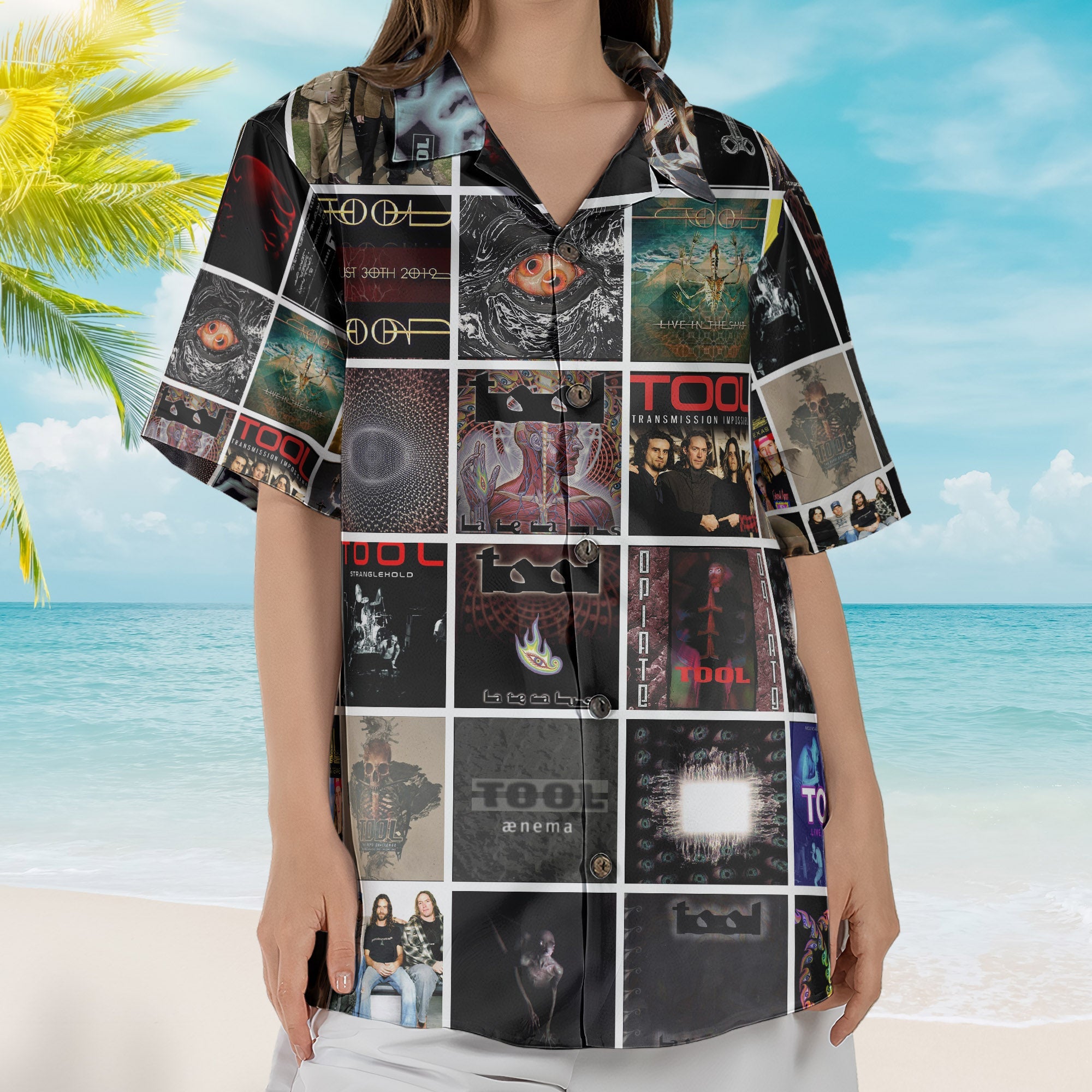 Tool Album Collage Hawaiian Shirt – Rock Band Fan Shirt