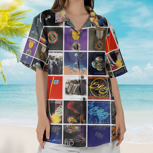 Electric Light Orchestra Hawaiian Shirt – ELO Album Cover Collage Retro Summer Button Up