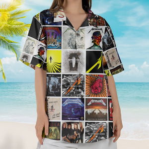 Metallica Album Collage Hawaiian Shirt – Heavy Metal Music Band Fan Shirt