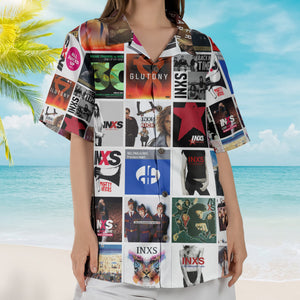 INXS Album Collage Hawaiian Shirt – Rock Music Band Fan Shirt
