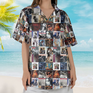 Bob Dylan Rock Music Icon Unisex Summer Button Up Hawaiian Shirt – Retro Music Album Art Inspired Unisex Shirt