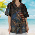 Bruce Springsteen The Boss Heartland Rock Hawaiian Shirt - Unisex Retro Born In The USA American Flag Button Up
