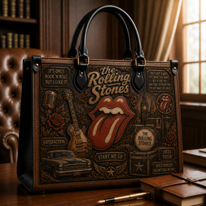 The Rolling Stones Handbag, Tote Bag and Wallet Set, Tongue Logo Classic Rock Accessories, Music Fan Gift